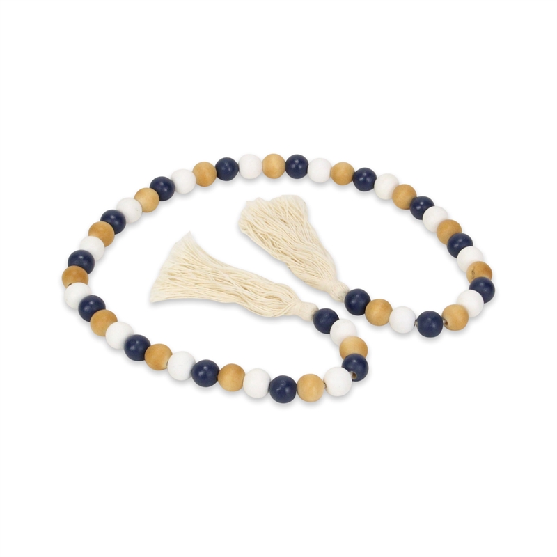 Kira Brown Blue and White Beaded Garland