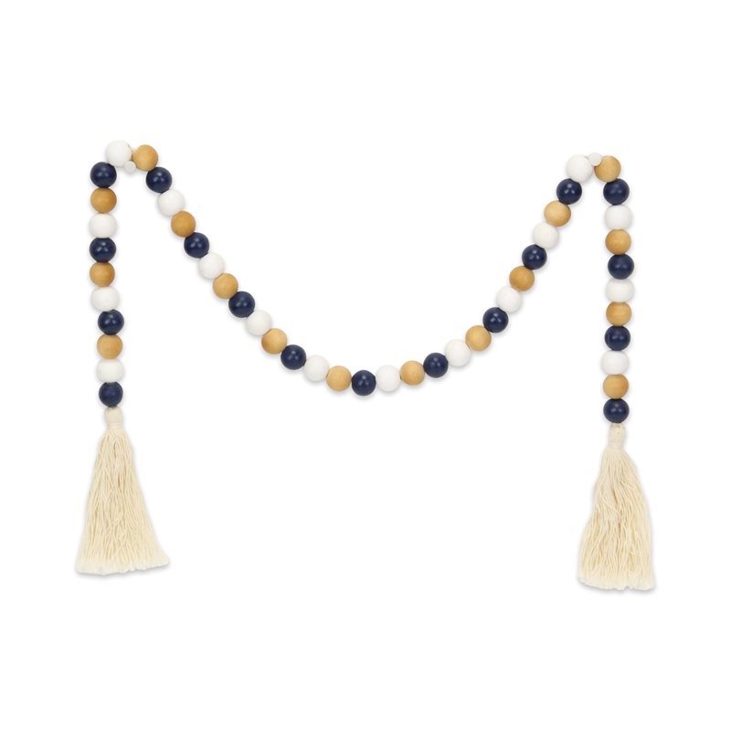 Kira Brown Blue and White Beaded Garland