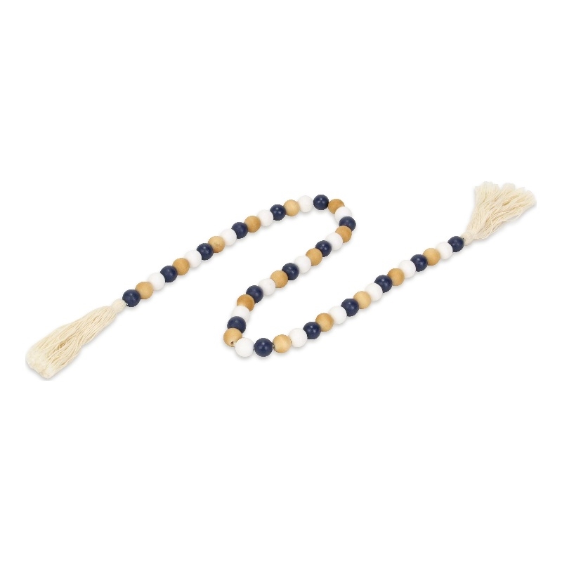 Kira Brown Blue and White Beaded Garland