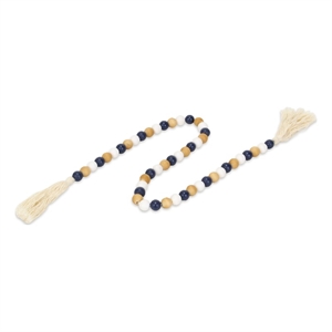 Kira Brown Blue and White Beaded Garland