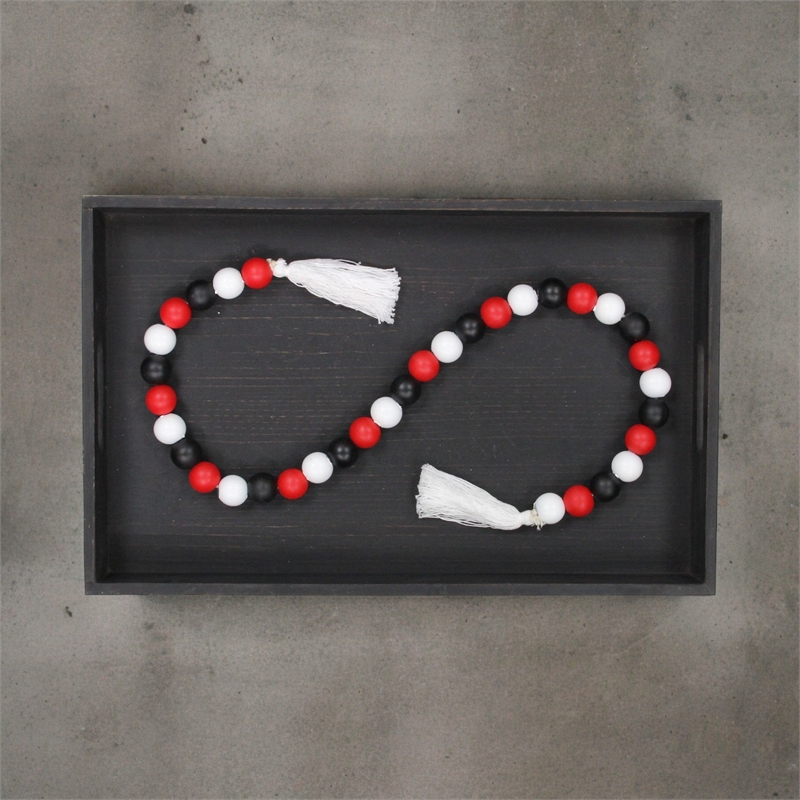 Kira Red White and Black Beaded Garland