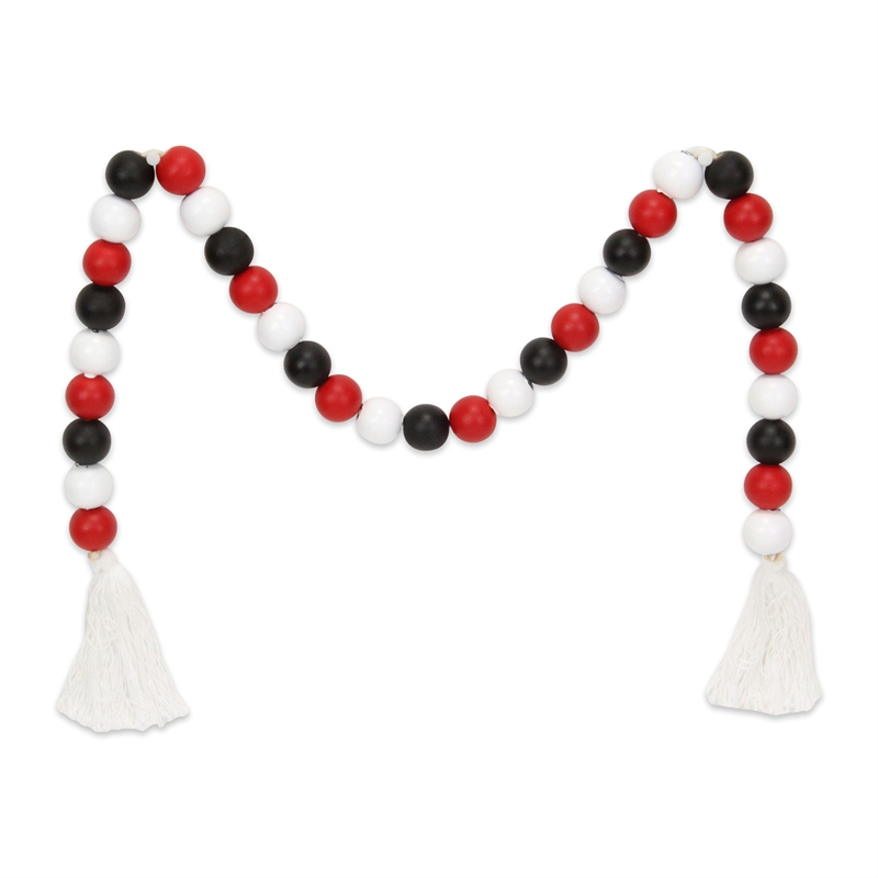 Kira Red White and Black Beaded Garland