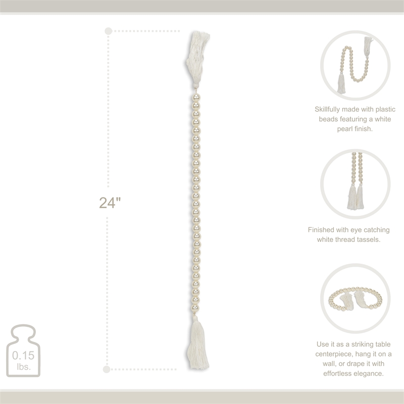 Solva Pearl Themed Decorative Beaded Garland