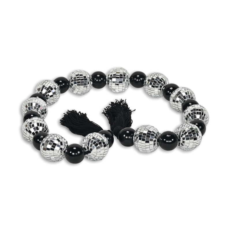 Luminis Disco Ball Themed Beaded Garland