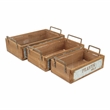 Quillen Set of 3 Garden Themed Wood Crates
