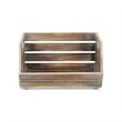 Thero Slatted Wooden Stackable Storage Crate - Brown