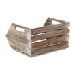 Thero Slatted Wooden Stackable Storage Crate - Brown