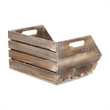 Thero Slatted Wooden Stackable Storage Crate - Brown