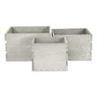 Rustic Farmstead Dark Gray Wooden Crate Set