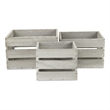 Rustic Farmstead Dark Gray Wooden Crate Set