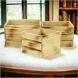 Rustic Farmstead Aged Wooden Crate Set