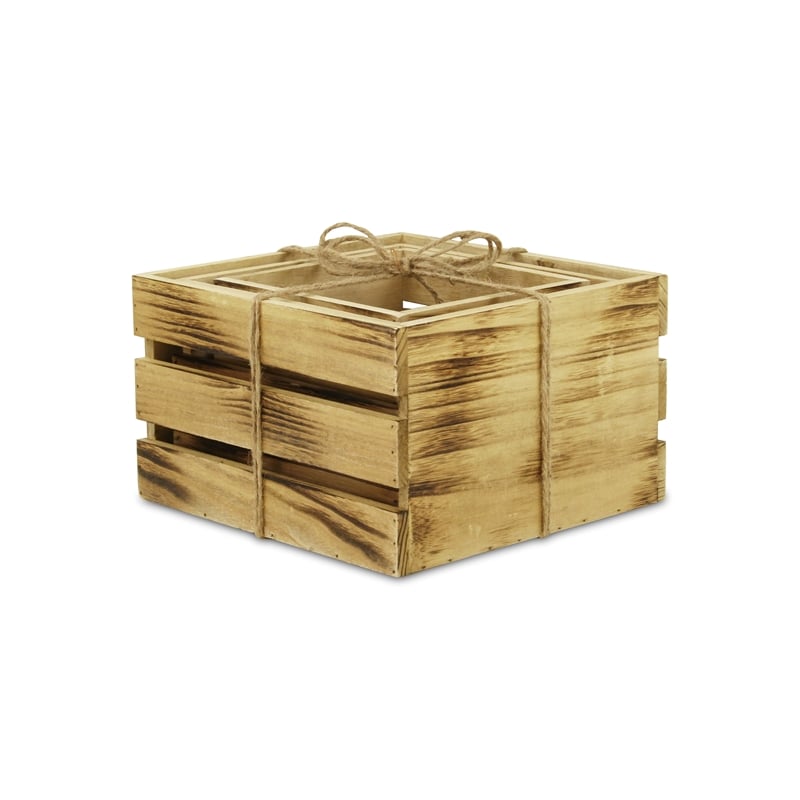 Rustic Farmstead Aged Wooden Crate Set