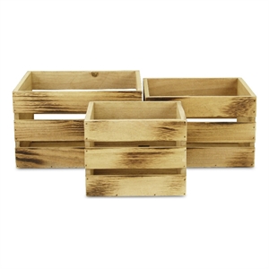 Rustic Farmstead Aged Wooden Crate Set