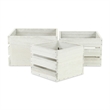 Rustic Farmstead Light Gray Wooden Crate Set