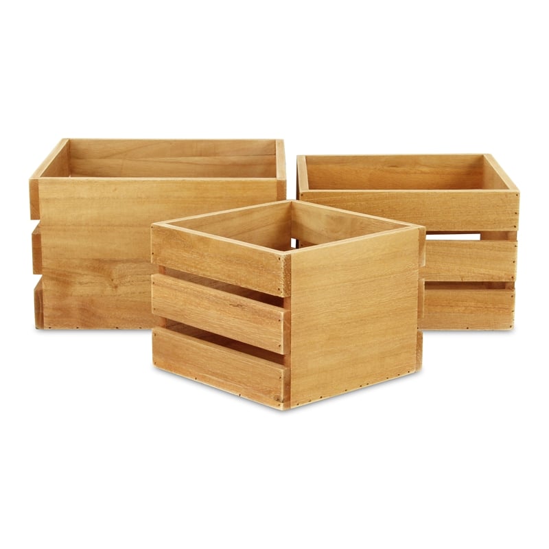 Rustic Farmstead Wooden Crate Set