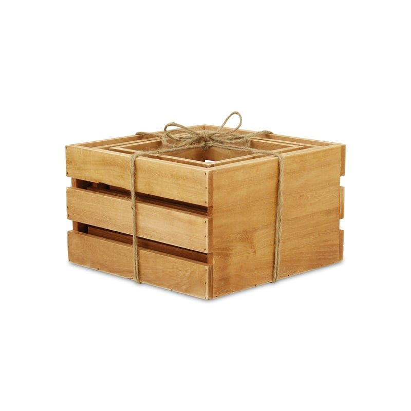 Rustic Farmstead Wooden Crate Set