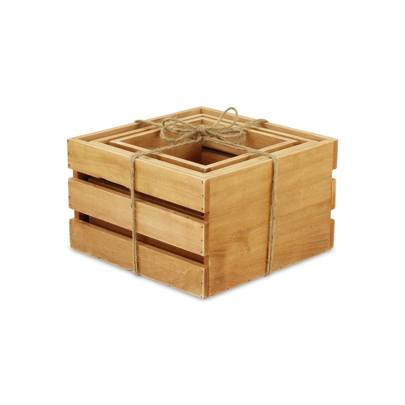 Rustic Farmstead Wooden Crate Set