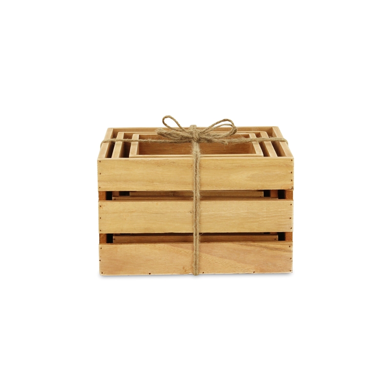 Rustic Farmstead Wooden Crate Set