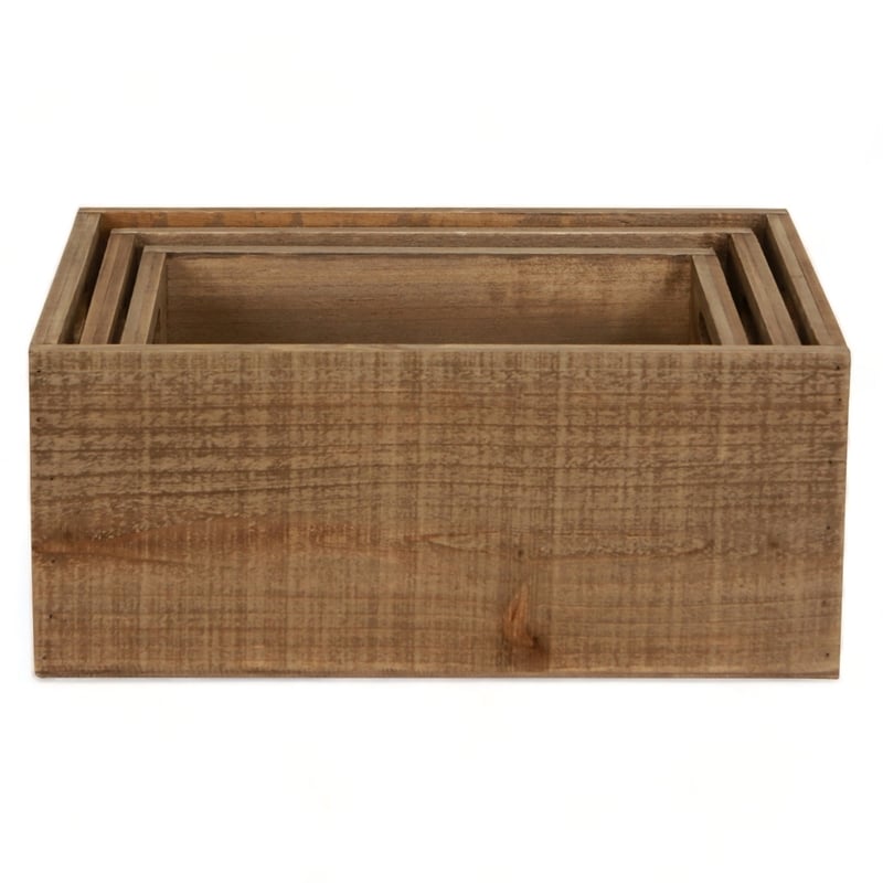 Yarrow Set of 3 Wood Crates with Chalkboard
