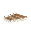 Weston Set of 3 Long Metal Accented Wood Crates