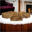 Rustic Farmstead Dark Brown Studded Rectangular Wood Crate Set