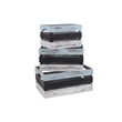 Feliciana Set of 3 Rectangular Wood Slat Crates - Multicolor