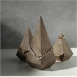 Palison Wooden Pyramid Design Ring Holder - Large