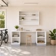 Klovo 4-Piece 6 ft. Craft Bench & Garage Workstation Set in White