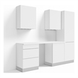 Klovo 6-Piece 8 ft. Home Office Studio Set in White