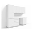 Klovo 6-Piece 8 ft. Workshop Storage & Tool Bench Set in White
