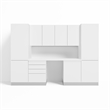 Klovo 7-Piece 10 ft. Home Office & Craft Studio Set in White