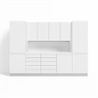 Klovo 8-Piece 10 ft. Pro Workshop Storage Set in White