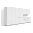 Klovo 10-Piece 15 ft. Garage Storage System in White