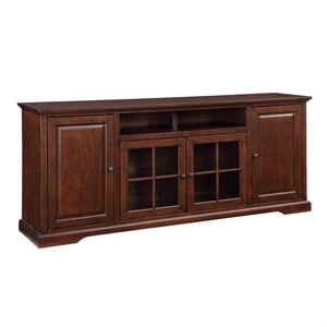 Bridgevine Home Brentwood 78&quot Traditional TV Stand in Dark Cherry Wood
