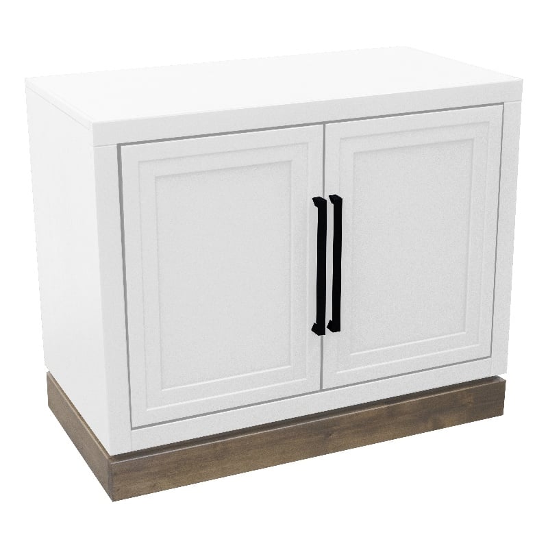 Bridgevine Home Nora Two-Door Storage Cabinet with Painted Finish in White