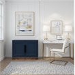 Bridgevine Home Nora Two-Door Storage Cabinet with Painted Finish in Blue