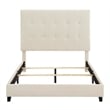 Bridgevine Home Queen Size Tufted Upholstered Platform Bed in Beige