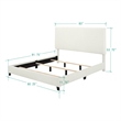 Bridgevine Home King Size Boucle Upholstered Platform Bed in White