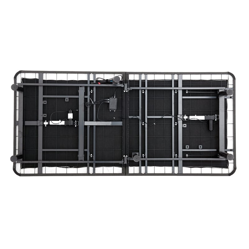 Bridgevine Home Twin XL Size Adjustable Bed Frame with Voice Controls in Black