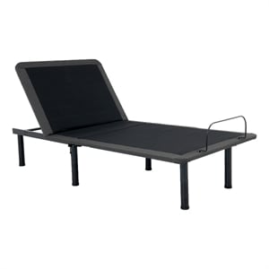 Bridgevine Home Twin XL Size Adjustable Bed Frame with Voice Controls in Black