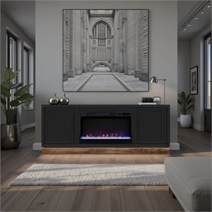 Bridgevine Home Nora 64&quot Fireplace TV Stand with Painted Finish