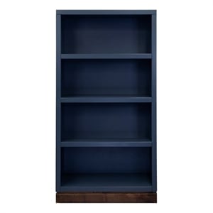 Bridgevine Home Nora 60&quot Bookcase with Painted Finish in Blue