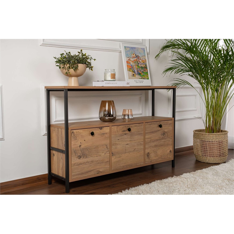 ASIR Hanah Home Solace Console in Atlantic Pine and Black