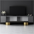ASIR Hanah Home Bohem TV Stand in Anthracite and Gold