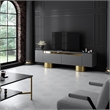 ASIR Hanah Home Bohem TV Stand in Anthracite and Gold
