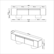 ASIR Hanah Home Bohem TV Stand in Anthracite and Gold