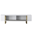 ASIR Hanah Home Yildiz TV Stand in White and Gold
