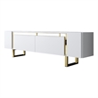 ASIR Hanah Home Yildiz TV Stand in White and Gold