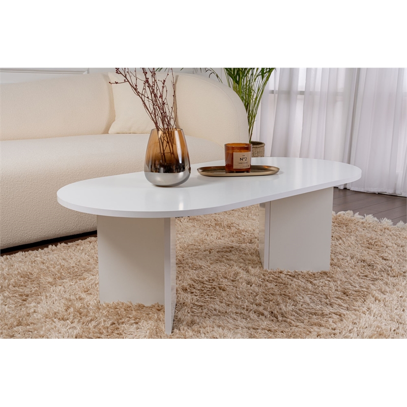 ASIR Hanah Home Sable Coffee Table in White