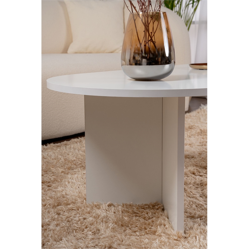 ASIR Hanah Home Sable Coffee Table in White